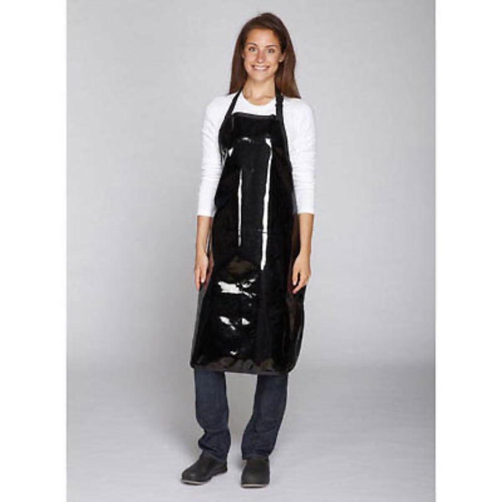Stylist Wear Black Hairdressing/Pet Grooming Waterproof Vinyl Bib Apron